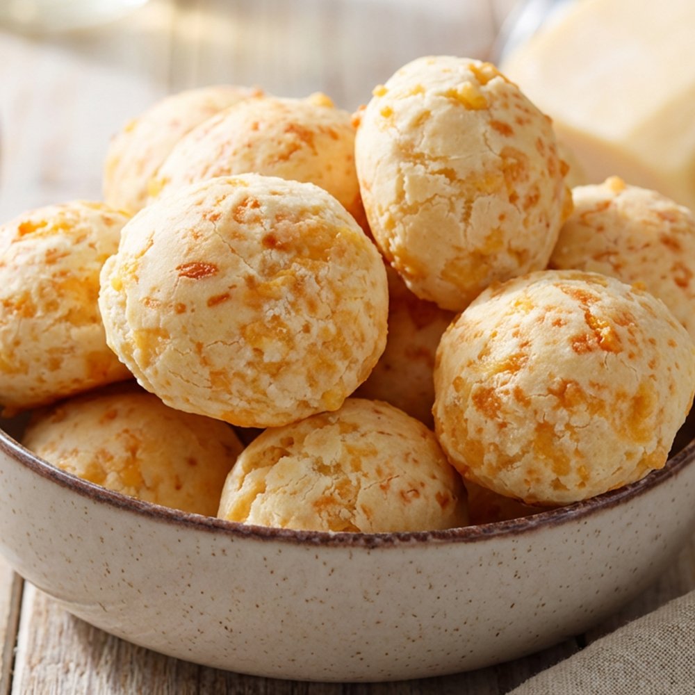 Chipás clásicos dorados apilados, recién salidos del horno